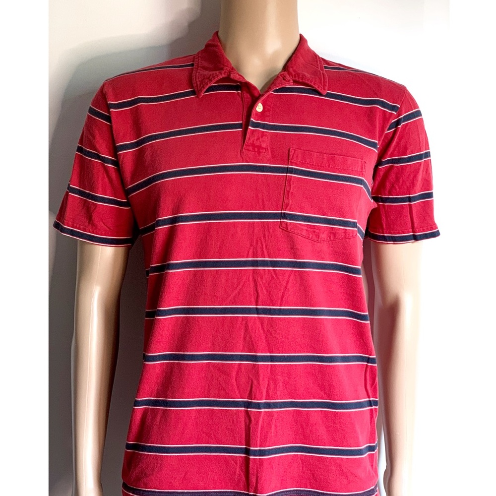ABERCROMBIE & FITCH RED STRIPED SHIRT